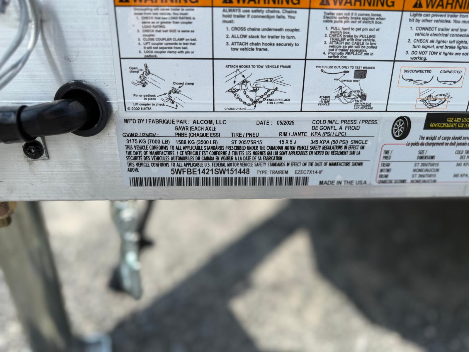 2025 CARGO EZEC7X14T2 PAR E-Z HAULER - Image 11